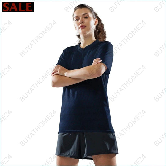 Damen Sport T-Shirt mit V-Ausschnitt 2XS-6XL - BUYATHOME24 - Textildruck - GERMANY - DAMENMODE, Sport T-Shirt mit V-Ausschnitt