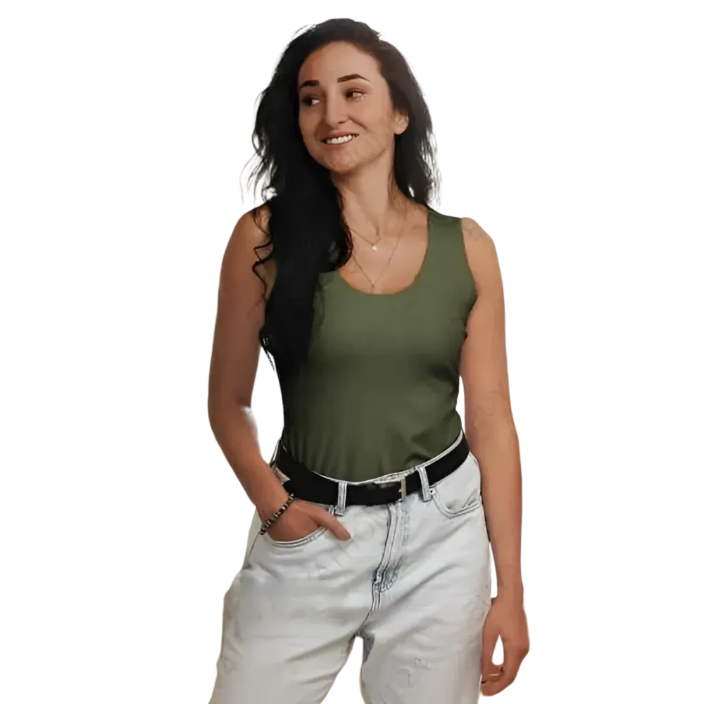 Damen Sport Tanktop von BUYATHOME24 aus atmungsaktivem Stretch-Material, in XS bis XL, bequemes Achselshirt für sportliche Aktivitäten