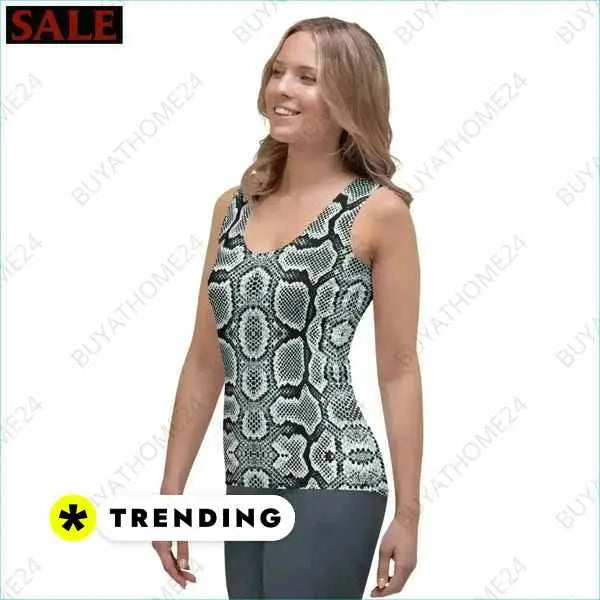 🏷️Damen Tanktop Damen Sportshirt Damen Shirt Schlangenmuster Atmungsaktiv BUYATHOME24®