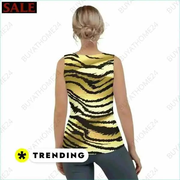 🏷️Tanktop Damen Sportshirt Tierfellmuster Atmungsaktiv Athletik-Shirt BUYATHOME24®