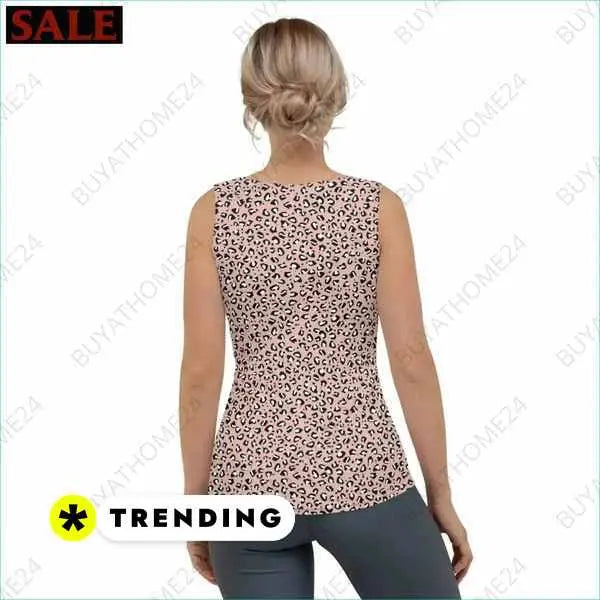 🏷️Elasthan Shirt Tierfellmuster Damen Tanktop Damen Sportshirt Damen Shirt BUYATHOME24®