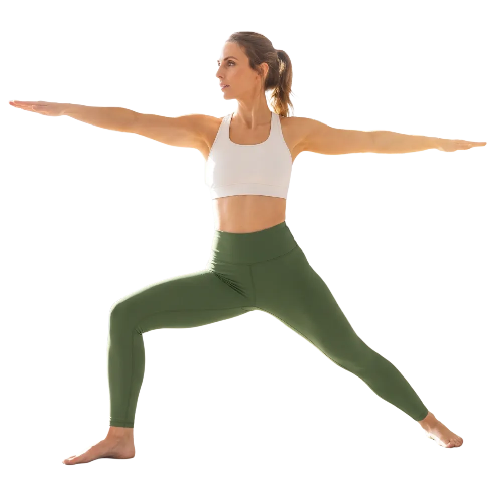 Damen Sportleggings mit hohem Bund und Vier-Wege-Stretch in XS-XL von BUYATHOME24, bequemes, flexibles Fitness- oder Yoga-Produkt