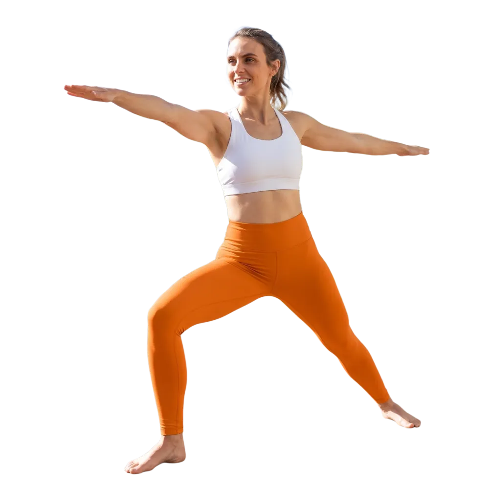 Damen Sportleggings mit hohem Bund und Vier-Wege-Stretch, in verschiedenen Größen, von BUYATHOME24, für sportliche Aktivitäten.