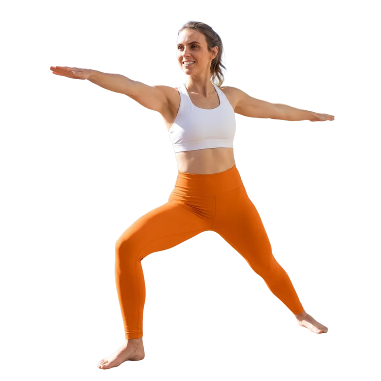 Damen Sportleggings mit hohem Bund und Vier-Wege-Stretch, in verschiedenen Größen, von BUYATHOME24, für sportliche Aktivitäten.