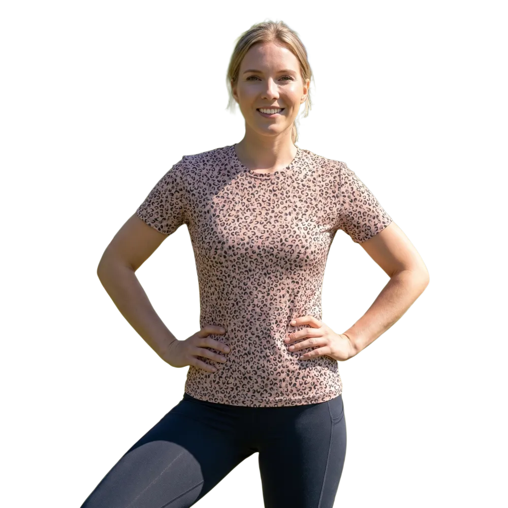 Damen Sportshirt von BUYATHOME24, handgenäht, mit Vier-Wege-Stretch, in XS bis 2XL, weiches und elastisches Material.