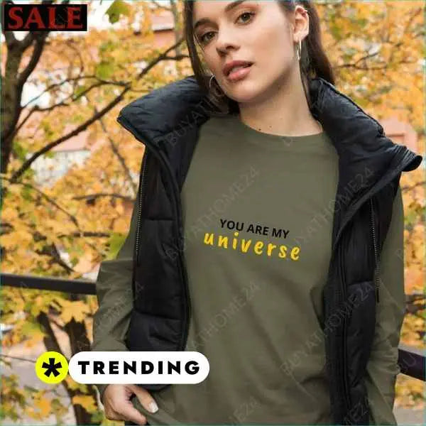 ▻ Rundhals Sweatshirts I Damen Langarm T-Shirt XS - 2XL BUYATHOME24®