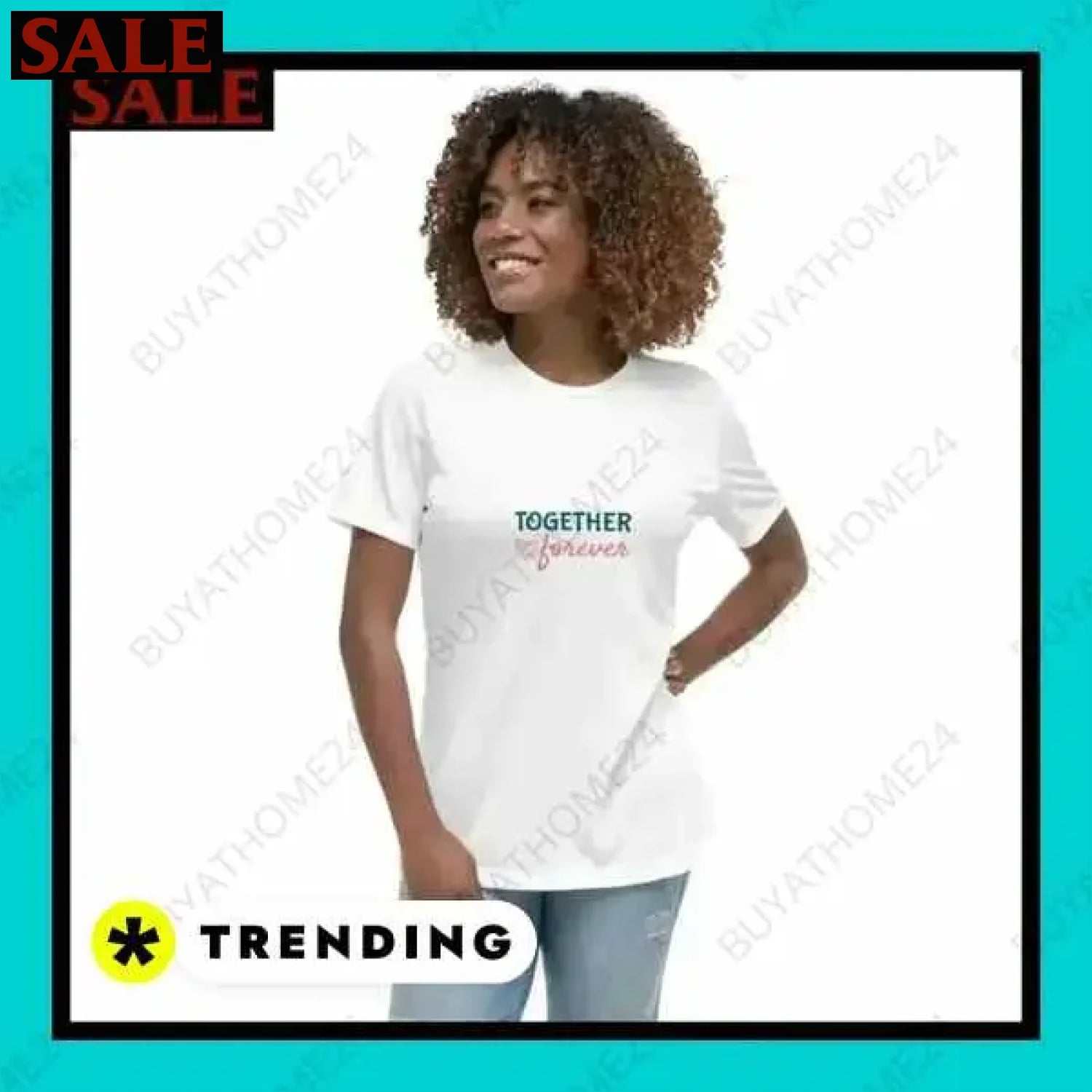 Damen T-Shirt aus Baumwolle für stilbewusste Frauen bei buyathome24 i damen  Textildruck BUYATHOME24, T-Shirts BUYATHOME24, Hoodies BUYATHOME24,  Hosen BUYATHOME24, Jacken BUYATHOME24, Schuhe BUYATHOME24