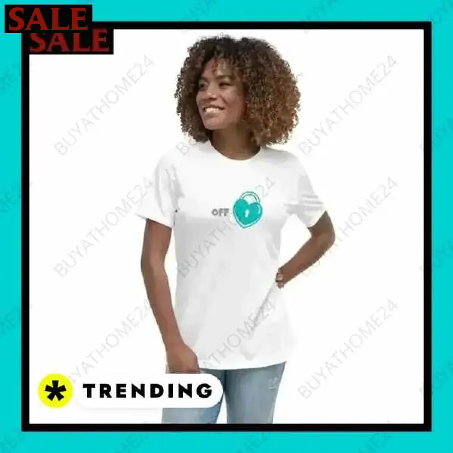 Damen T-Shirt aus Baumwolle in S bis 3XL für stilbewusste Frauen  Textildruck BUYATHOME24, T-Shirts BUYATHOME24, Hoodies BUYATHOME24,  Hosen BUYATHOME24, Jacken BUYATHOME24, Schuhe BUYATHOME24