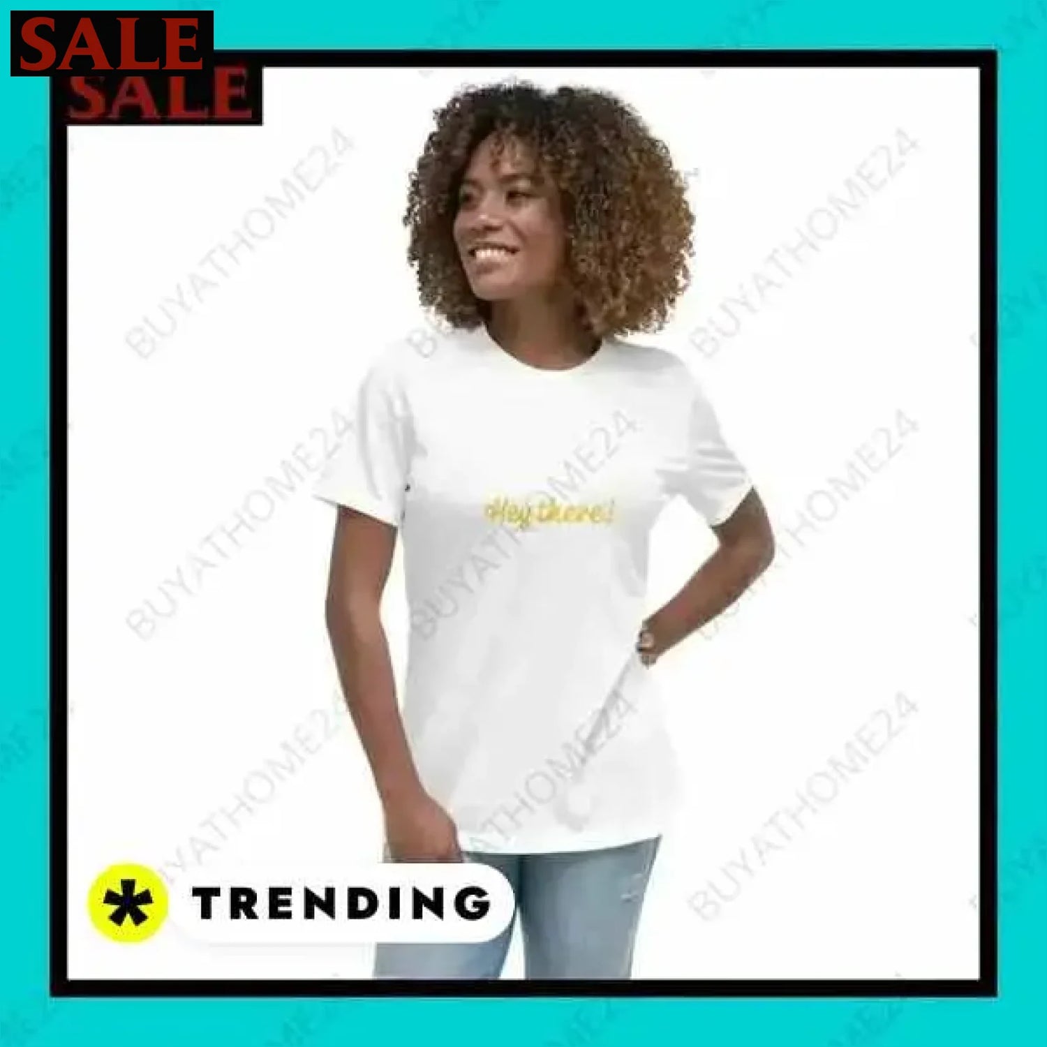 Damen T-Shirt aus Baumwolle in S bis 3XL für stilbewusste Frauen  Textildruck BUYATHOME24, T-Shirts BUYATHOME24, Hoodies BUYATHOME24,  Hosen BUYATHOME24, Jacken BUYATHOME24, Schuhe BUYATHOME24