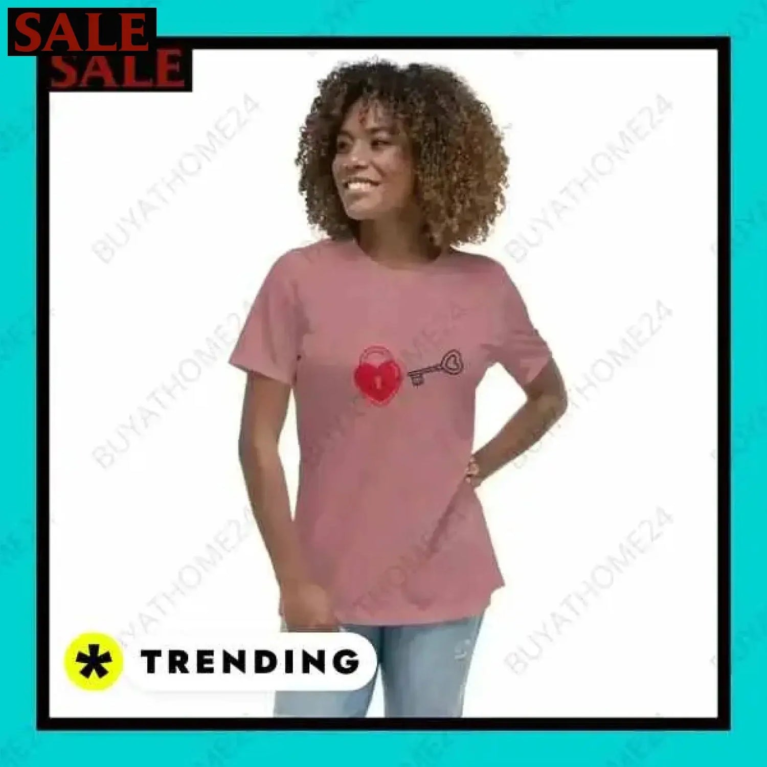 SALE % Rundhalsshirts I Kurzarm Grafik Damen T-Shirt S-3XL BUYATHOME24®