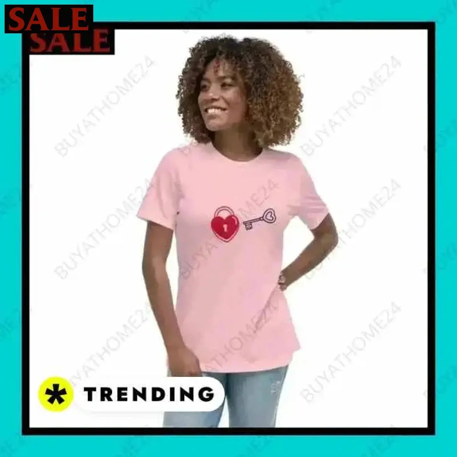 SALE % Rundhalsshirts I Kurzarm Grafik Damen T-Shirt S-3XL BUYATHOME24®