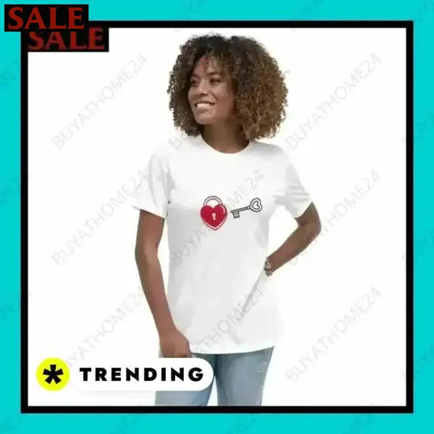 SALE % Rundhalsshirts I Kurzarm Grafik Damen T-Shirt S-3XL BUYATHOME24®