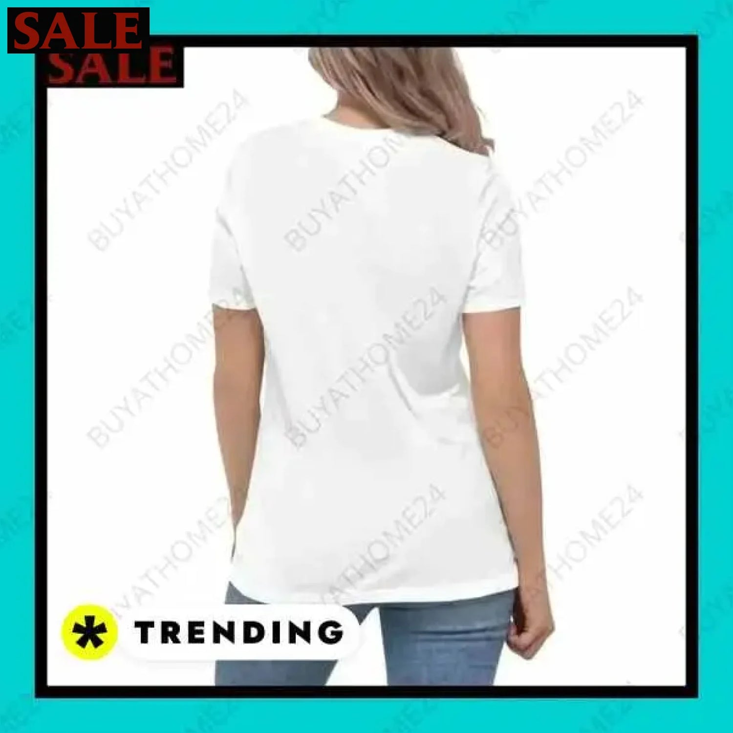 Damen T-Shirt aus Baumwolle in verschiedenen Größen bei buyathome24 i damen  Textildruck BUYATHOME24, T-Shirts BUYATHOME24, Hoodies BUYATHOME24,  Hosen BUYATHOME24, Jacken BUYATHOME24, Schuhe BUYATHOME24