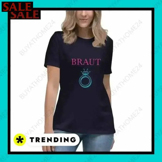 Damen T-Shirt aus Baumwolle in verschiedenen Größen bei buyathome24 i damen  Textildruck BUYATHOME24, T-Shirts BUYATHOME24, Hoodies BUYATHOME24,  Hosen BUYATHOME24, Jacken BUYATHOME24, Schuhe BUYATHOME24