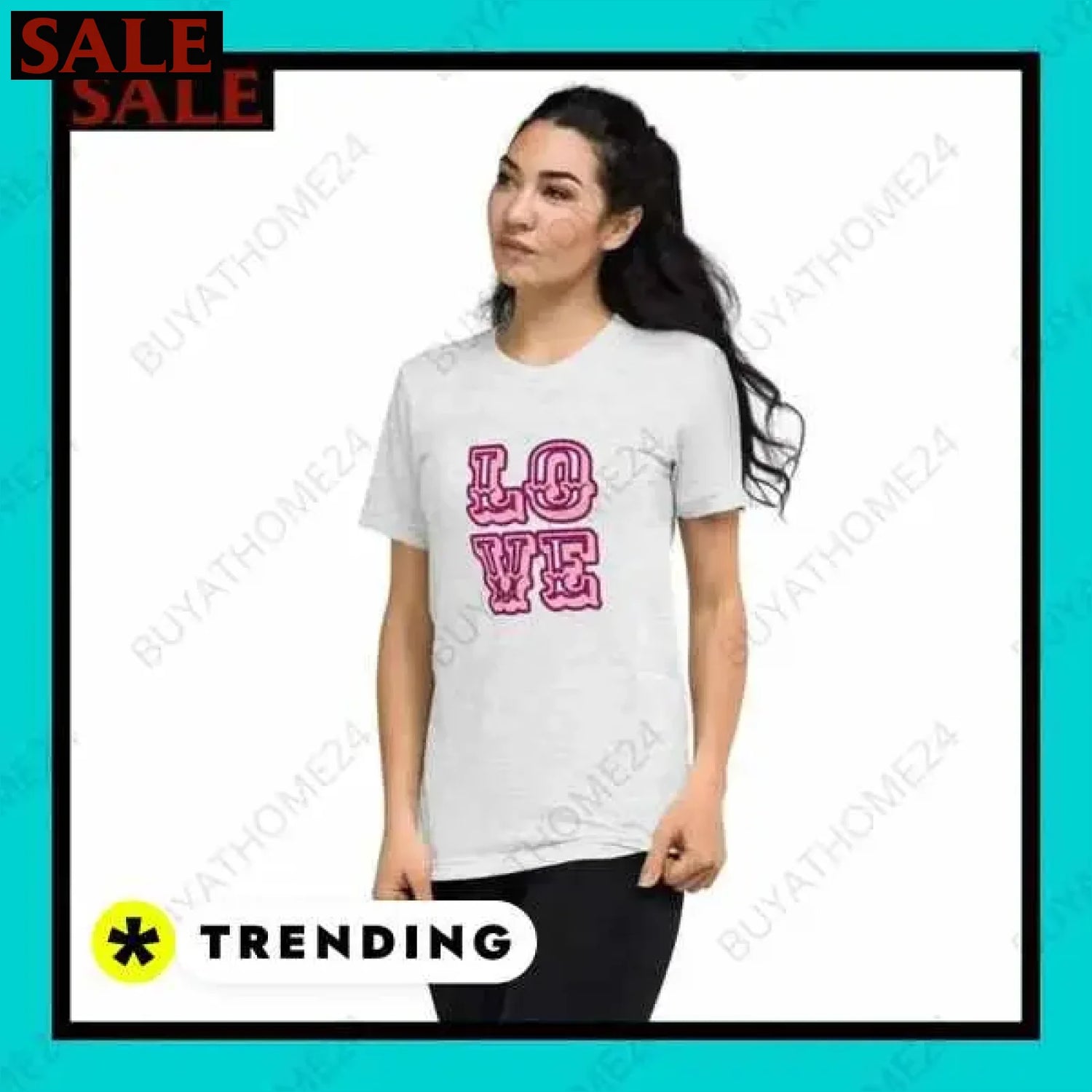 Damen T-Shirt in Polyester XS bis 4XL bei buyathome24 i damen  Textildruck BUYATHOME24, T-Shirts BUYATHOME24, Hoodies BUYATHOME24,  Hosen BUYATHOME24, Jacken BUYATHOME24, Schuhe BUYATHOME24