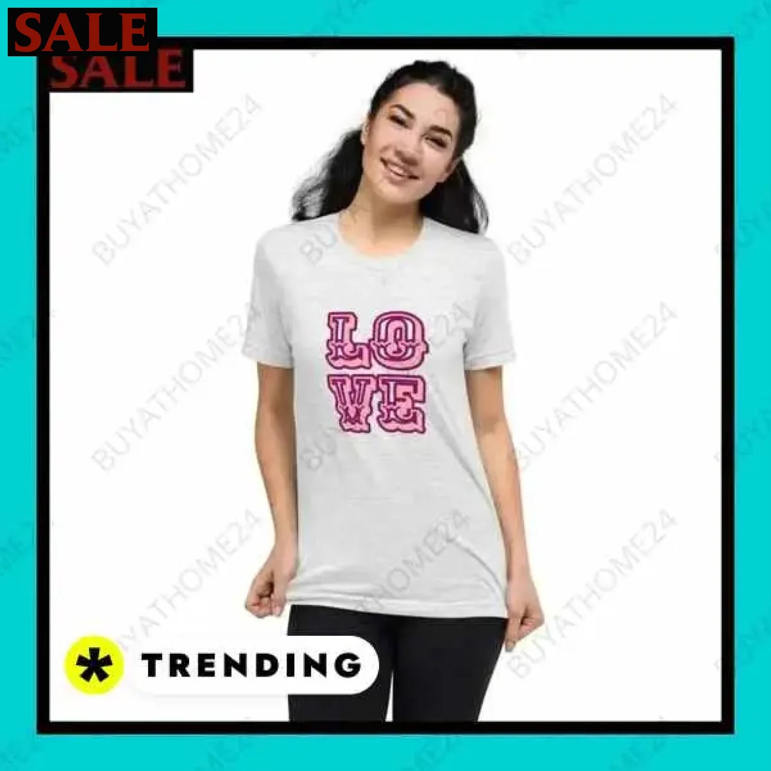 Damen T-Shirt in Polyester XS bis 4XL bei buyathome24 i damen  Textildruck BUYATHOME24, T-Shirts BUYATHOME24, Hoodies BUYATHOME24,  Hosen BUYATHOME24, Jacken BUYATHOME24, Schuhe BUYATHOME24