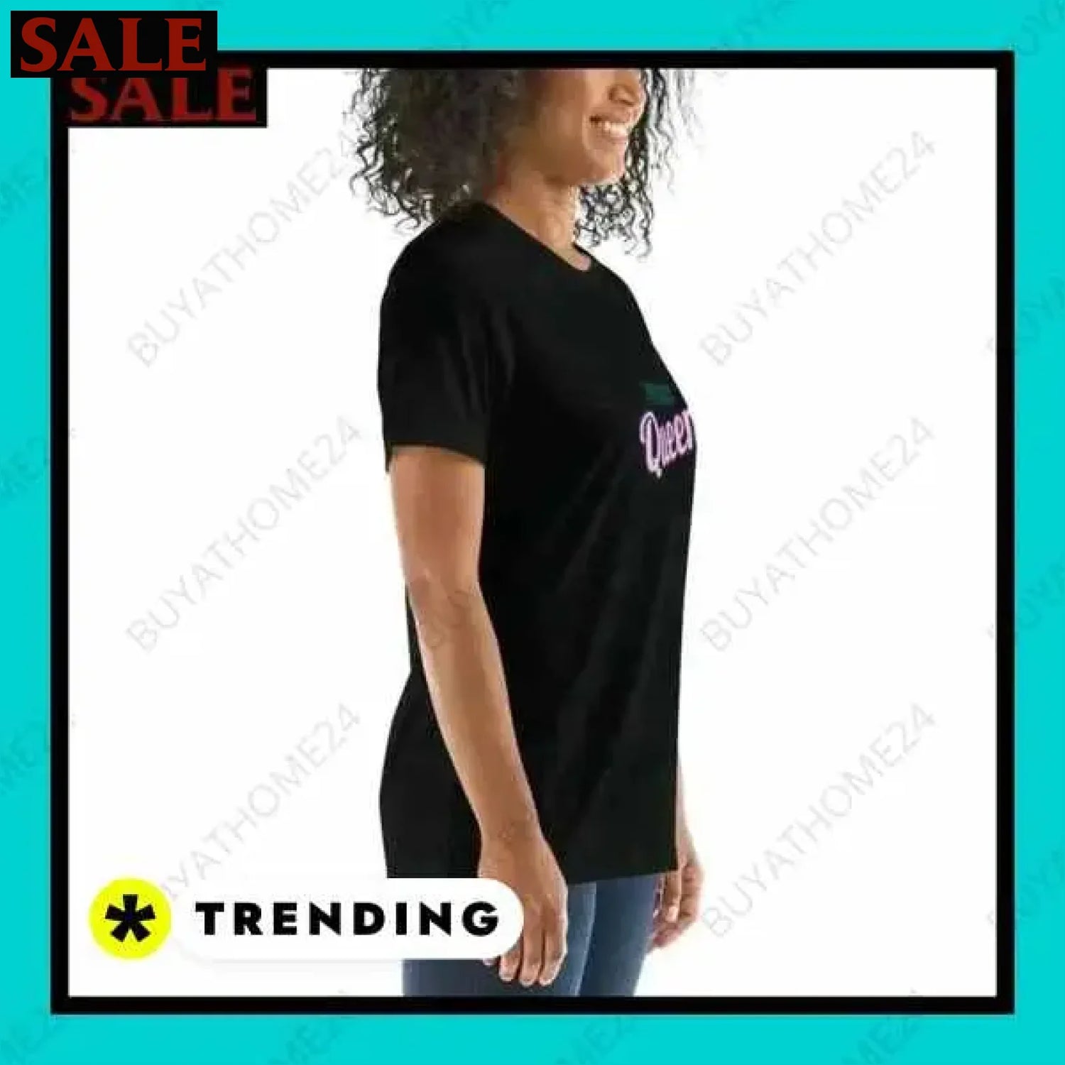 Damen T-Shirt in verschiedenen Größen bei buyathome24 i damen  Textildruck BUYATHOME24, T-Shirts BUYATHOME24, Hoodies BUYATHOME24,  Hosen BUYATHOME24, Jacken BUYATHOME24, Schuhe BUYATHOME24
