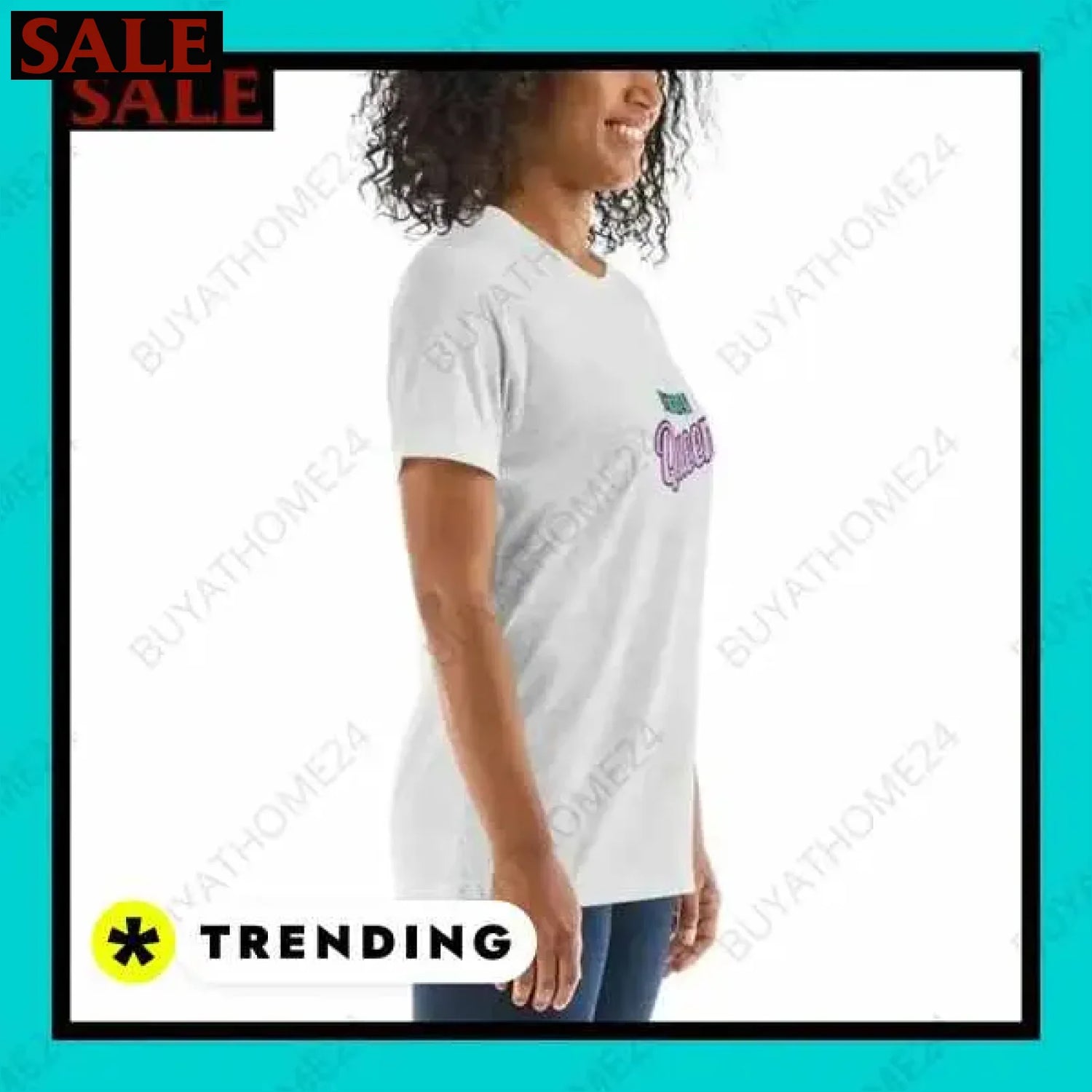Damen T-Shirt in verschiedenen Größen bei buyathome24 i damen  Textildruck BUYATHOME24, T-Shirts BUYATHOME24, Hoodies BUYATHOME24,  Hosen BUYATHOME24, Jacken BUYATHOME24, Schuhe BUYATHOME24