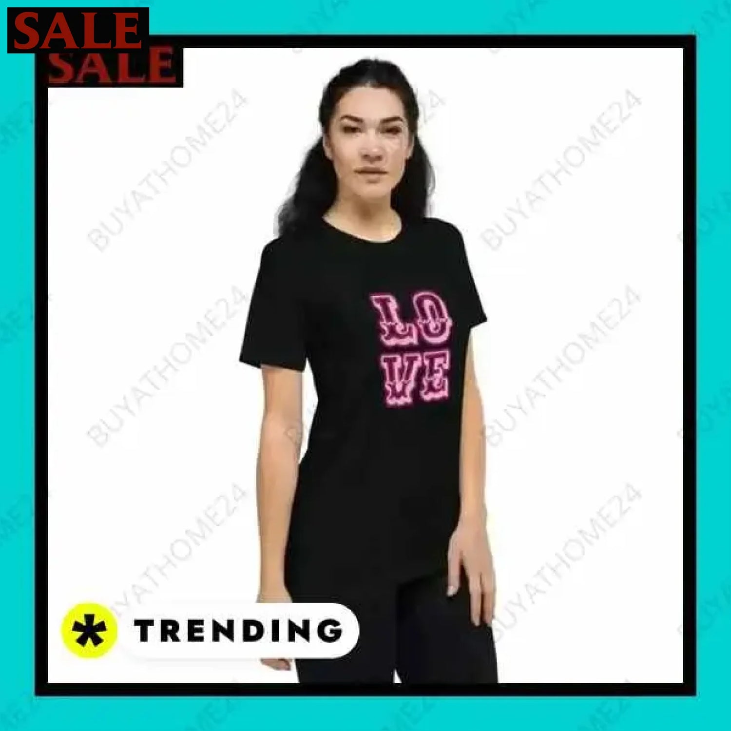 Damen T-Shirt in verschiedenen Größen für stilbewusste Frauen bei buyathome24 damen  Textildruck BUYATHOME24, T-Shirts BUYATHOME24, Hoodies BUYATHOME24,  Hosen BUYATHOME24, Jacken BUYATHOME24, Schuhe BUYATHOME24