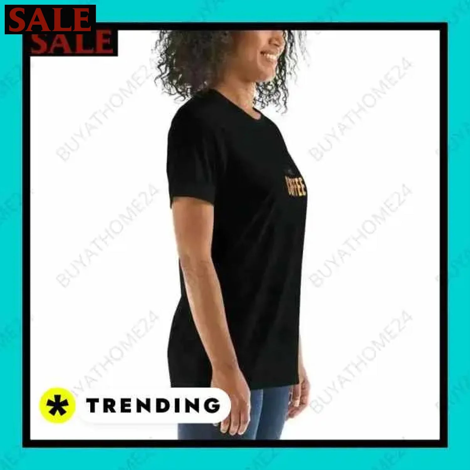 Damen T-Shirt in verschiedenen Größen für stilbewusste Frauen  Textildruck BUYATHOME24, T-Shirts BUYATHOME24, Hoodies BUYATHOME24,  Hosen BUYATHOME24, Jacken BUYATHOME24, Schuhe BUYATHOME24