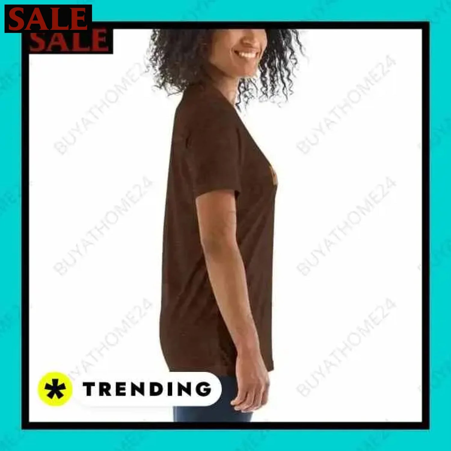 Damen T-Shirt in verschiedenen Größen für stilbewusste Frauen  Textildruck BUYATHOME24, T-Shirts BUYATHOME24, Hoodies BUYATHOME24,  Hosen BUYATHOME24, Jacken BUYATHOME24, Schuhe BUYATHOME24