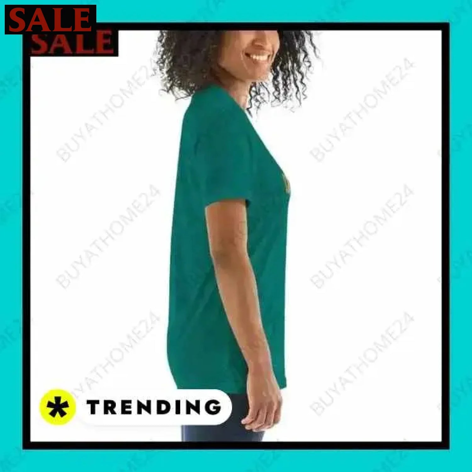 Damen T-Shirt in verschiedenen Größen für stilbewusste Frauen  Textildruck BUYATHOME24, T-Shirts BUYATHOME24, Hoodies BUYATHOME24,  Hosen BUYATHOME24, Jacken BUYATHOME24, Schuhe BUYATHOME24