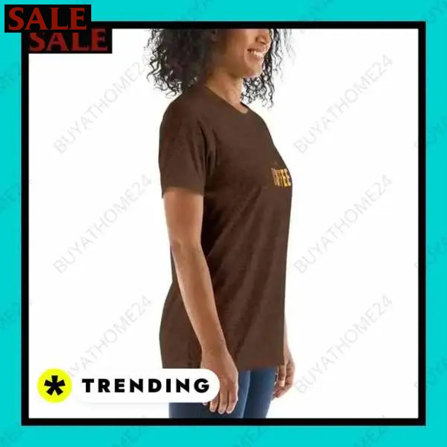 Damen T-Shirt in verschiedenen Größen für stilbewusste Frauen  Textildruck BUYATHOME24, T-Shirts BUYATHOME24, Hoodies BUYATHOME24,  Hosen BUYATHOME24, Jacken BUYATHOME24, Schuhe BUYATHOME24