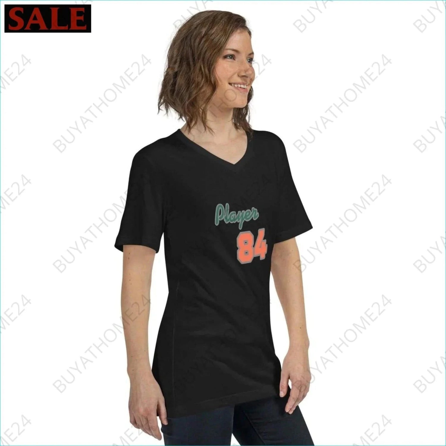 Damen T-Shirt mit V-Ausschnitt S-2XL - BUYATHOME24 - T-Shirtdruck - GERMANY - DAMENMODE, T-Shirt mit V-Ausschnitt, YOUR STYLE