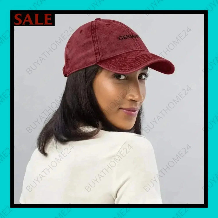 Damen Vintage Cap 47 cm - 59 cm - BUYATHOME24 - Capdruck - GERMANY - DAMENMODE, Vintage Cap, YOUR STYLE