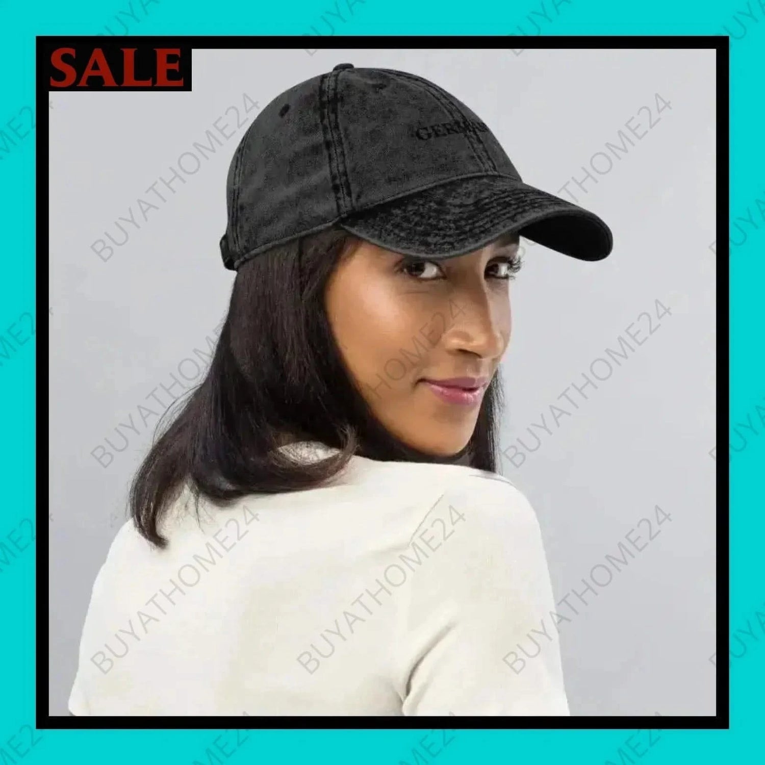 Damen Vintage Cap 47 cm - 59 cm - BUYATHOME24 - Capdruck - GERMANY - DAMENMODE, Vintage Cap, YOUR STYLE