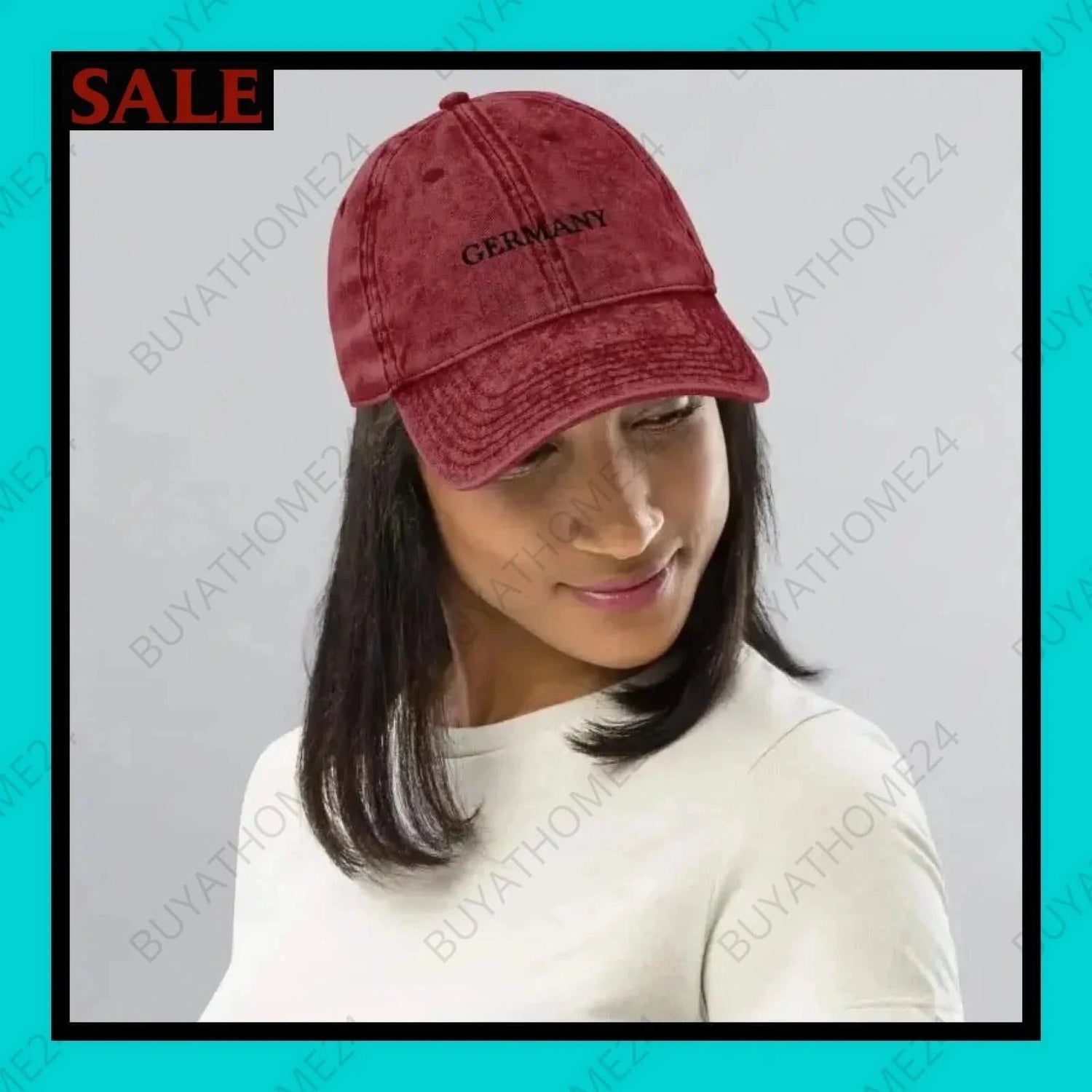 Damen Vintage Cap 47 cm - 59 cm - BUYATHOME24 - Capdruck - GERMANY - DAMENMODE, Vintage Cap, YOUR STYLE