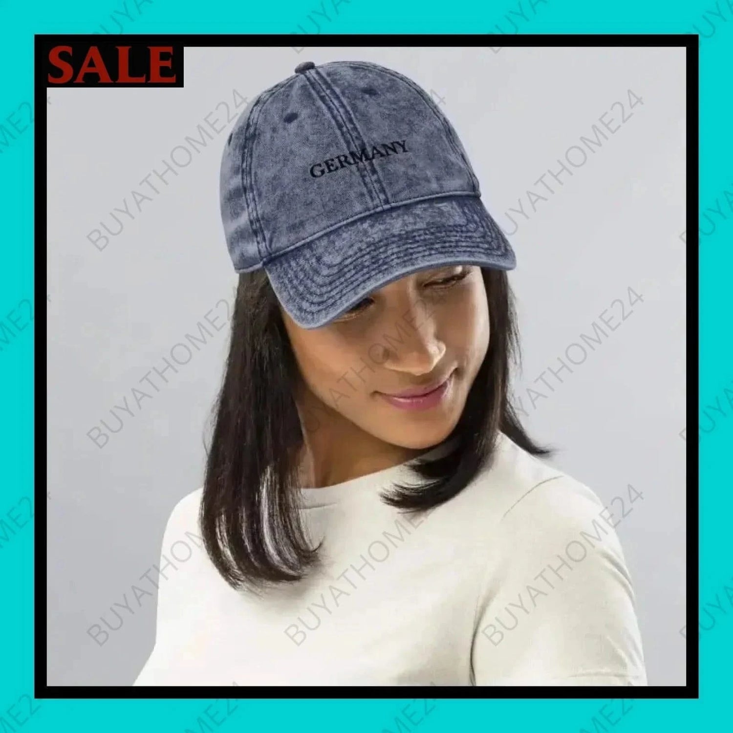 Damen Vintage Cap 47 cm - 59 cm - BUYATHOME24 - Capdruck - GERMANY - DAMENMODE, Vintage Cap, YOUR STYLE