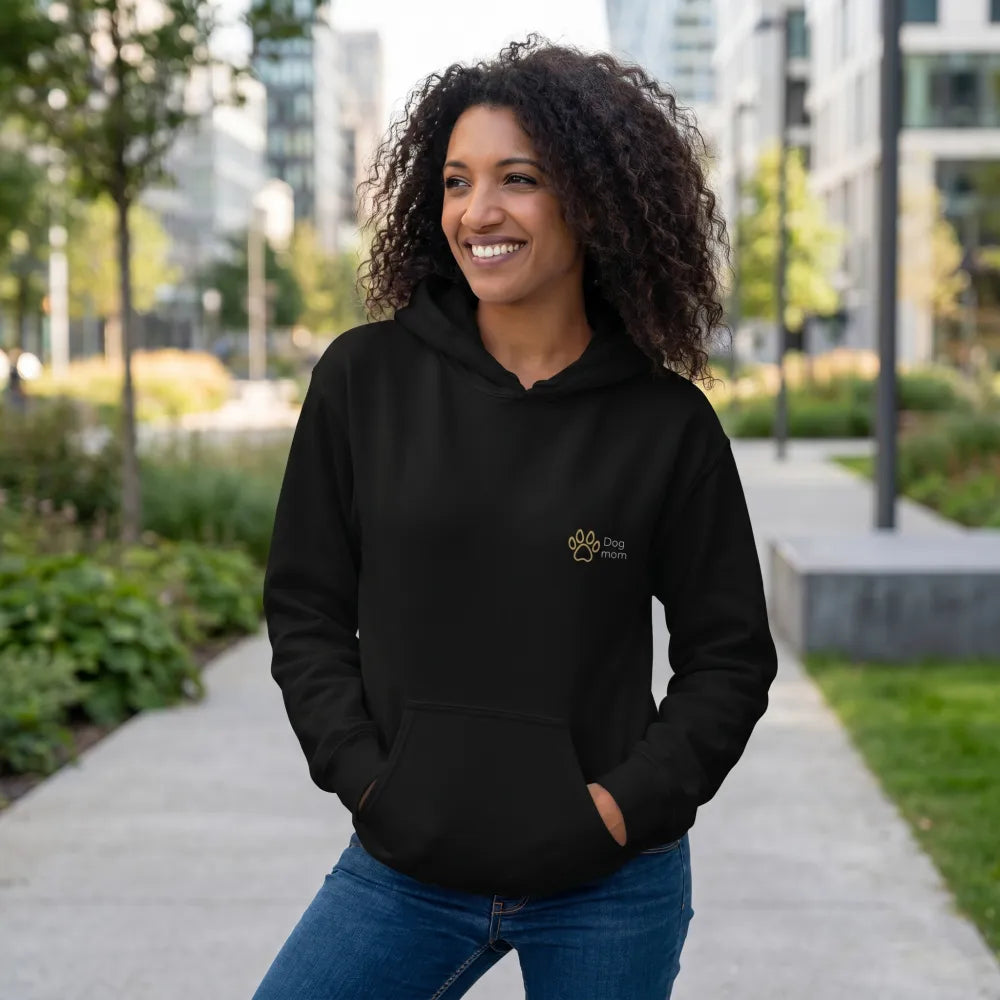 Hoodie für Hundemütter aus Baumwolle, unisex, bestickt, in den Größen S bis 5XL, grau mit Hundemotiv, bequem und stylisch