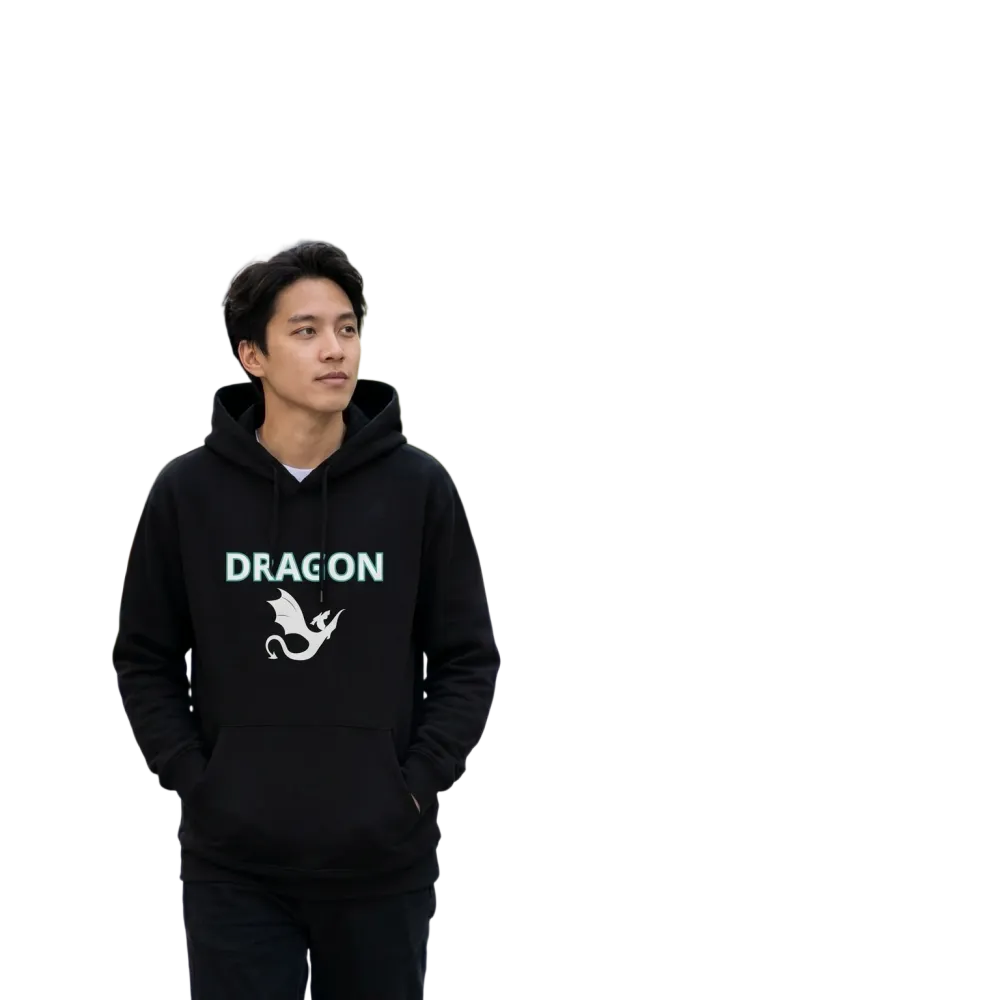 Unisex Kinder Hoodie mit Drachen Motiv, bedruckbar, für Kinder von 4 bis 12 Jahre, bequemer Kapuzenpullover von BUYATHOME24
