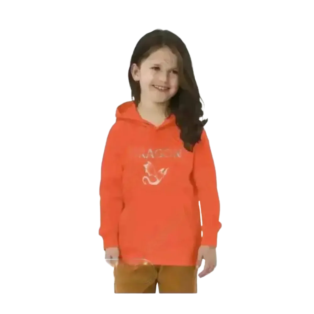 Unisex Kinder Hoodie mit Drachen Motiv, aus Baumwolle, für Mädchen und Jungen, 4-12 Jahre, bequemer Bedruckbar Hoodie