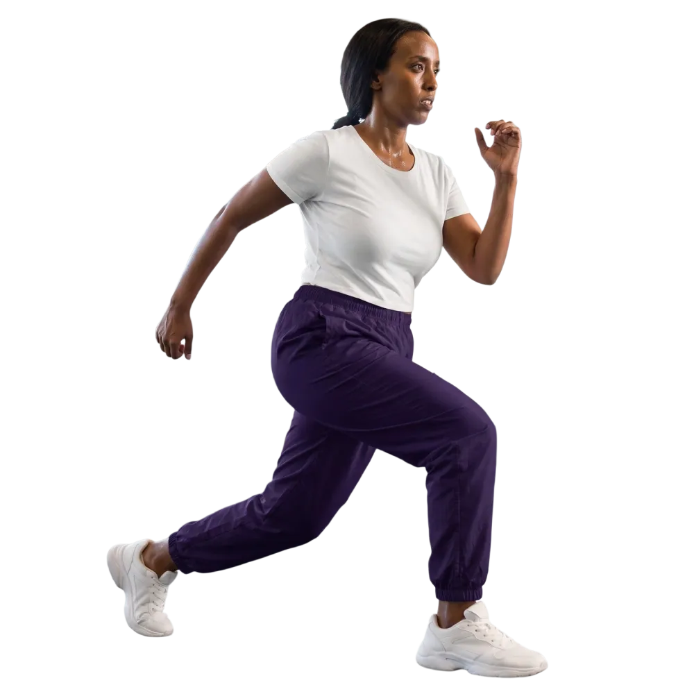 Dunkelblaue Unisex Trainingshose von BUYATHOME24, wasserabweisend, sportlich, für XS bis 3XL, elastischer Bund und bequeme Passform