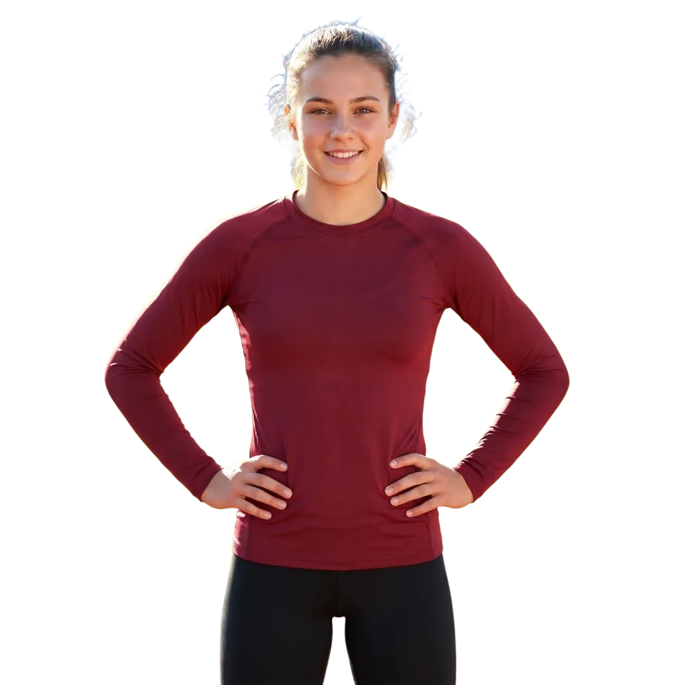 Kinder Langarm Sportshirt von BUYATHOME24 in Elasthan und Polyester, bequemes langärmeliges Shirt für Kinder, erhältlich in 92-128 cm.