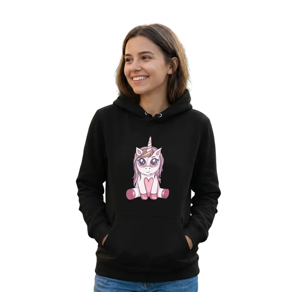 Mädchen Hoodie mit Einhorn-Print, Baumwoll-Grafikpullover für Kinder von 4 bis 12 Jahren, bequem und bunt.