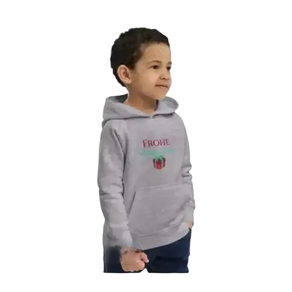 Bunter Kinder-Hoodie aus Baumwolle von BUYATHOME24, unisex mit Weihnachts-Grafik, für Jungen und Mädchen, 4 bis 12 Jahre