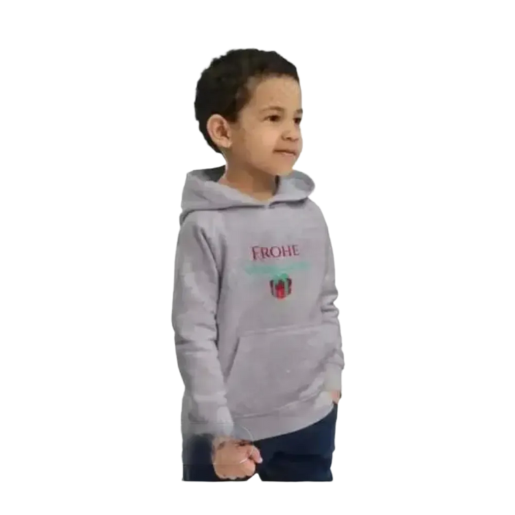 Bunter Kinder-Hoodie aus Baumwolle von BUYATHOME24, unisex mit Weihnachts-Grafik, für Jungen und Mädchen, 4 bis 12 Jahre