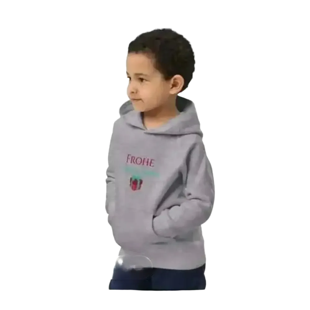 Jungen-Kapuzenpullover aus Baumwolle von BUYATHOME24, unisex Hoodie mit Weihnachtsgrafik für Kinder 4-12 Jahre