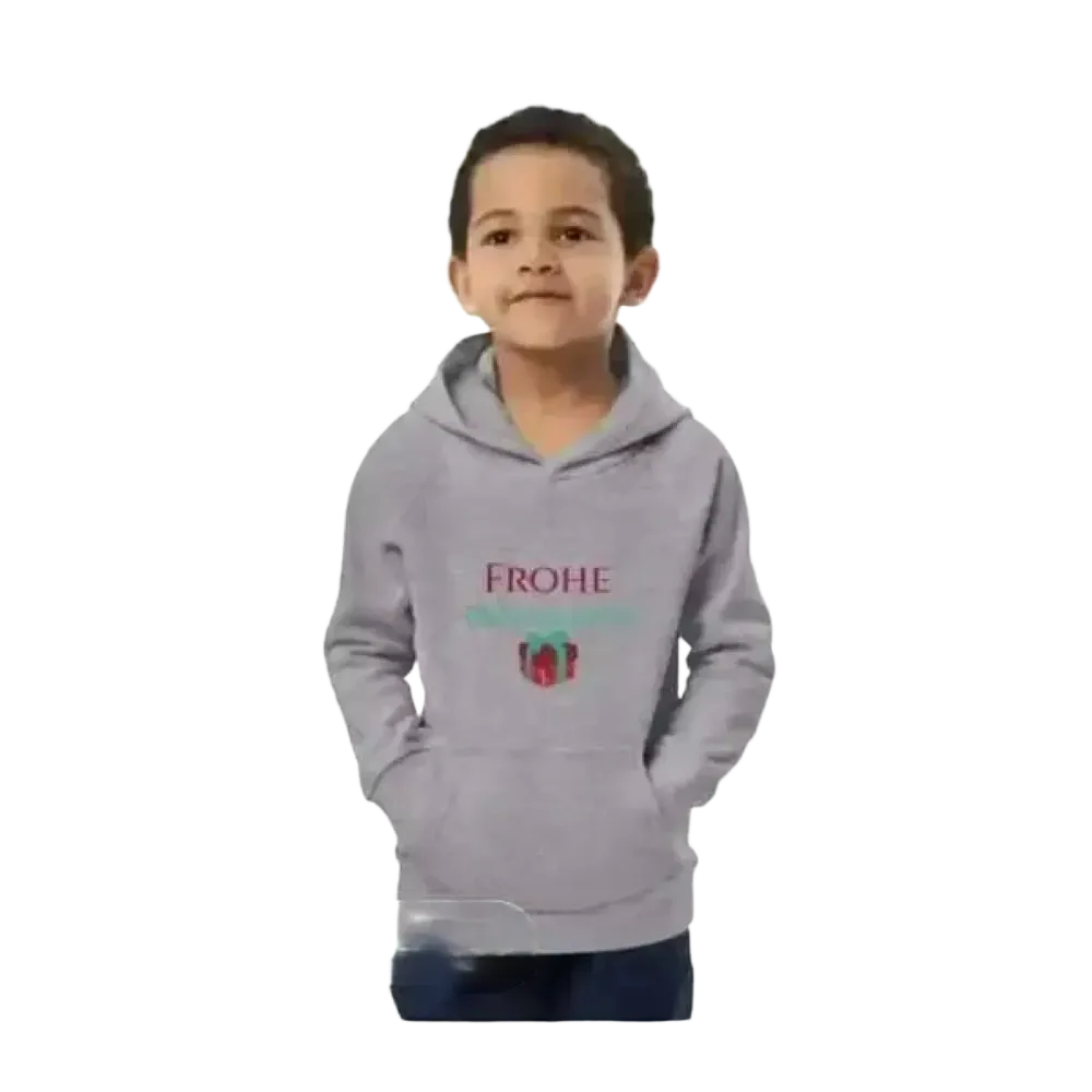 Weißer Kinder-Hoodie mit Weihnachtsgrafik, Baumwolle, unisex, für Jungen, 4-12 Jahre, von BUYATHOME24.