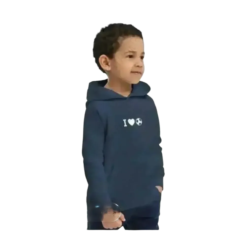 Unisex Kinder Fußball Kapuzenpullover aus Baumwolle, Grafik Hoodie für Jungen im Alter von 4 bis 12 Jahren.