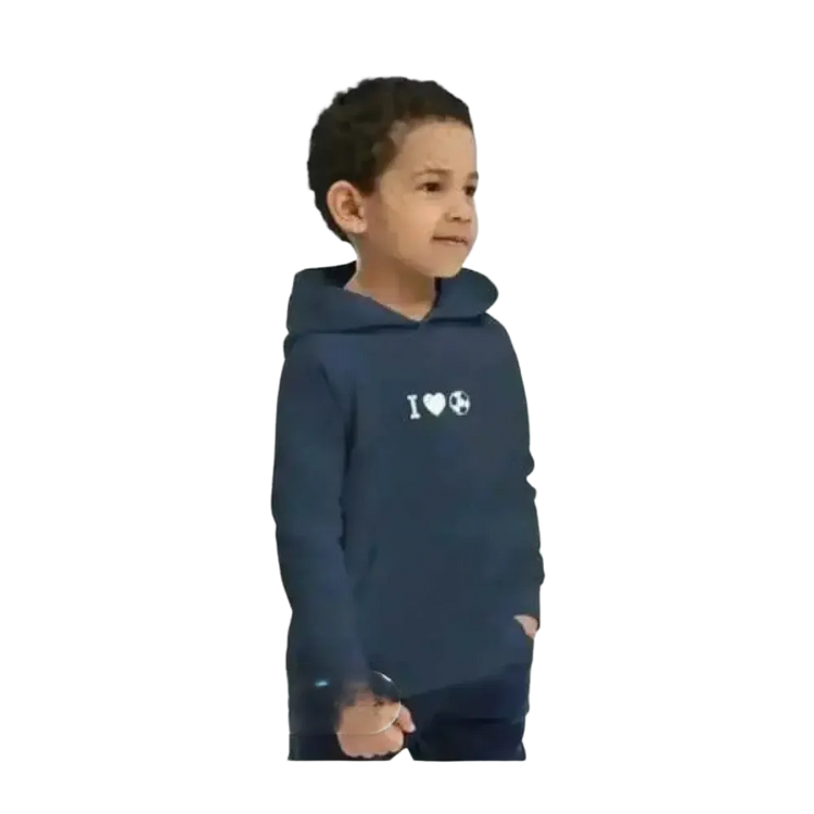 Unisex Kinder Fußball Kapuzenpullover aus Baumwolle, Grafik Hoodie für Jungen im Alter von 4 bis 12 Jahren.