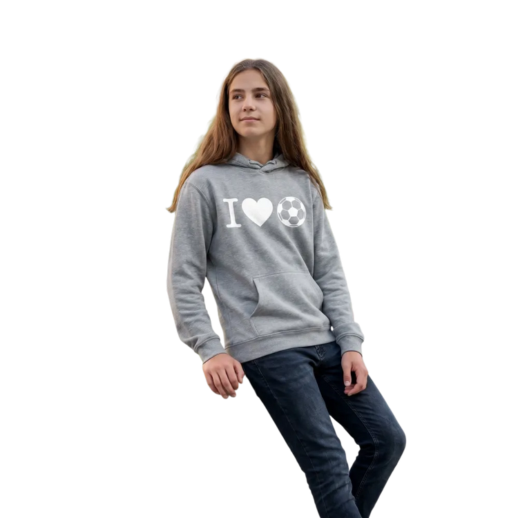 Grafik Unisex Kinder Hoodie 4-12 Jahre mit Fußball-Design, bequemer Kapuzenpulli aus weichem Material