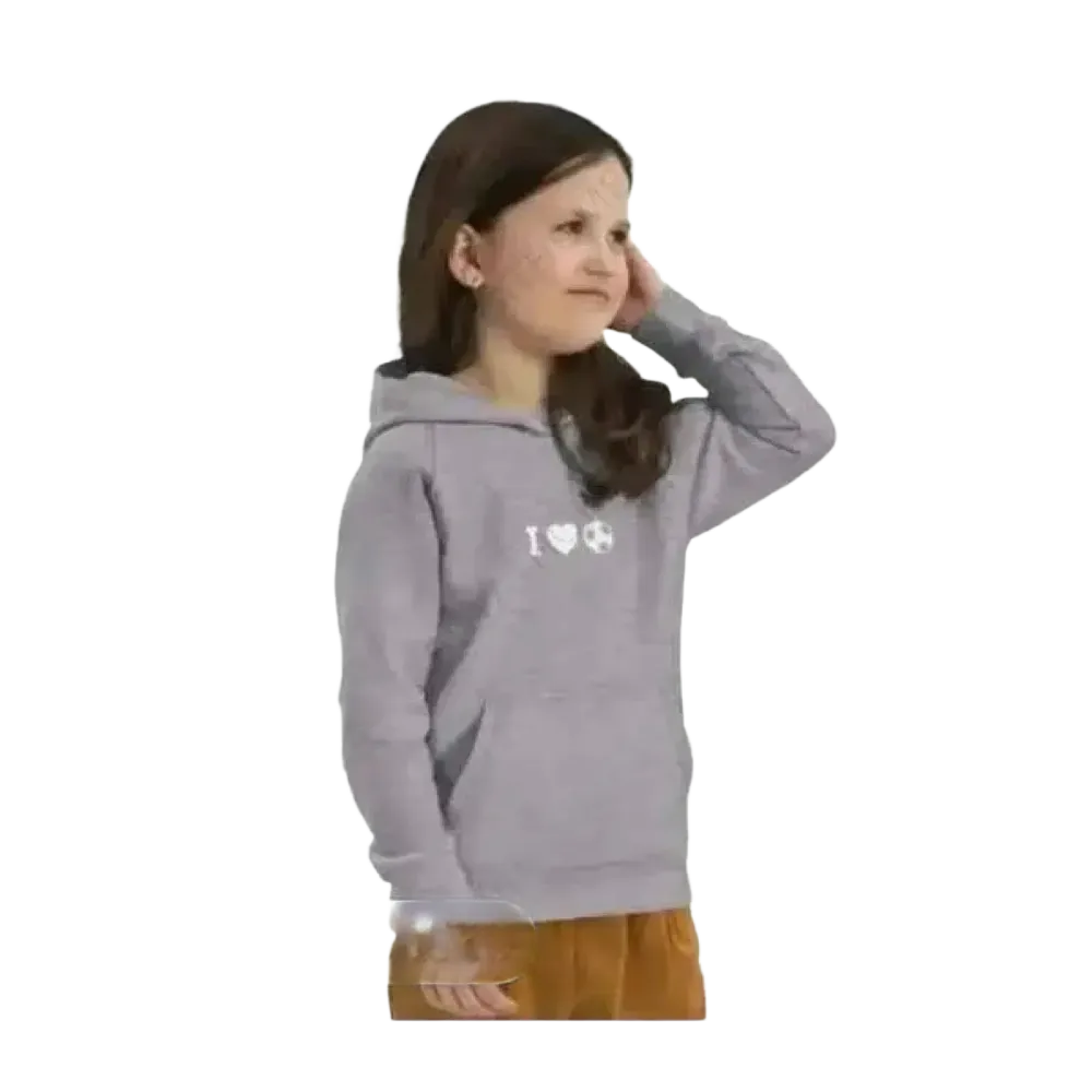 Kinder-Fußball Kapuzenpullover aus Baumwolle, Unisex Hoodie für Mädchen und Jungen 4-12 Jahre, bedruckbar