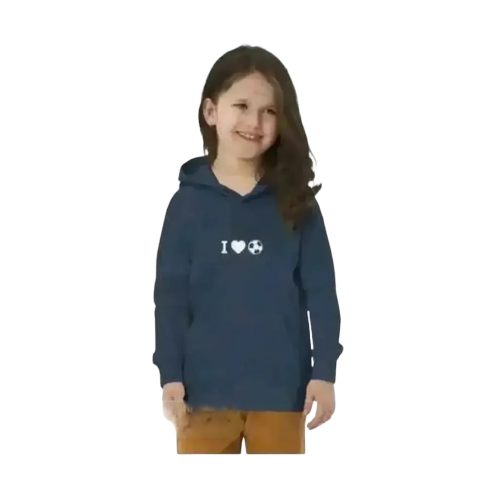 Kinder-Fußball Kapuzenpullover aus Baumwolle, Unisex Hoodie für Mädchen und Jungen im Alter 4-12 Jahre, bedruckbar