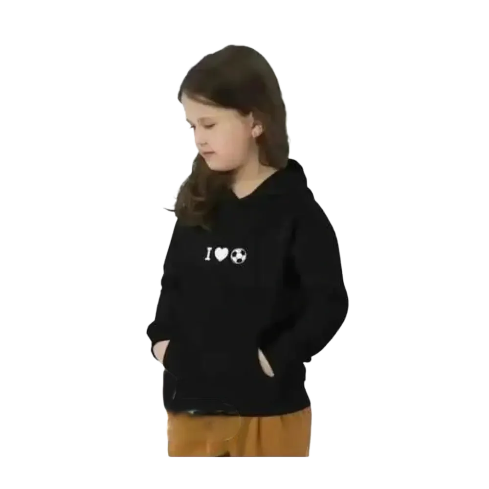 Kinder-Fußball Kapuzenpullover von Baumwolle, Unisex Hoodie für Kinder 4-12 Jahre, mit bedrucktem Fußball-Design