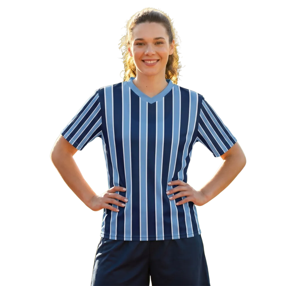 Unisex Fußball T-Shirt von BUYATHOME24, Polyester, V-Ausschnitt, in verschiedenen Größen von 2XS bis 6XL, bequem und sportlich.