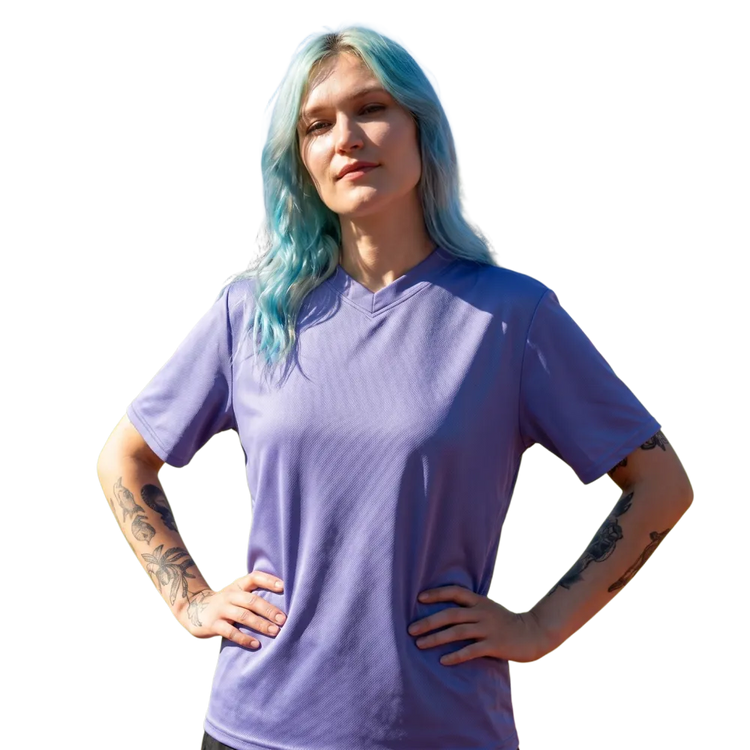 Unisex Fußball T-Shirt mit V-Ausschnitt, schnelltrocknend, bedruckbar, in den Größen 2XS bis 6XL, von BUYATHOME24